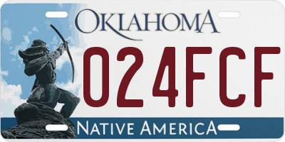 OK license plate 024FCF