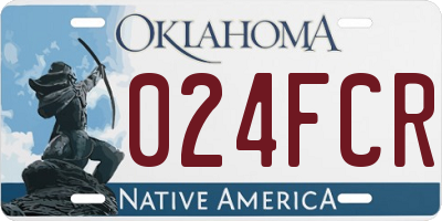 OK license plate 024FCR