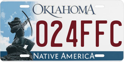 OK license plate 024FFC