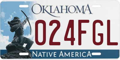 OK license plate 024FGL