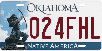 OK license plate 024FHL