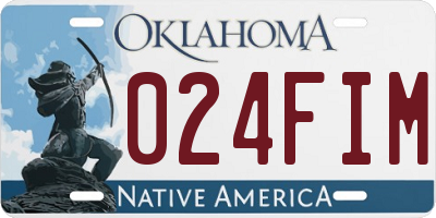 OK license plate 024FIM