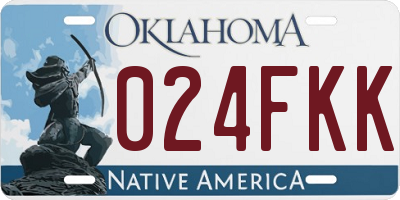 OK license plate 024FKK