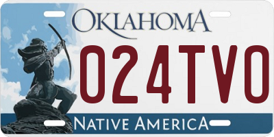 OK license plate 024TVO