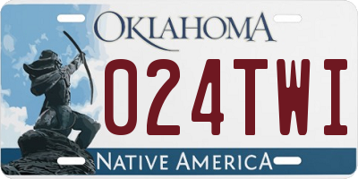 OK license plate 024TWI