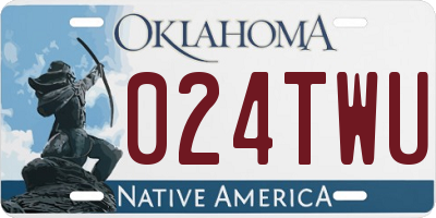 OK license plate 024TWU