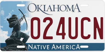 OK license plate 024UCN