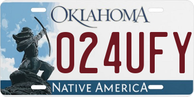 OK license plate 024UFY