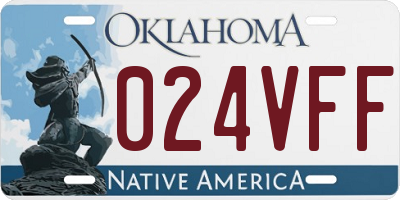 OK license plate 024VFF