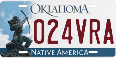 OK license plate 024VRA