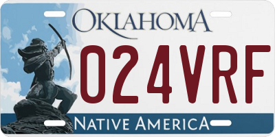 OK license plate 024VRF