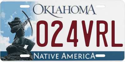 OK license plate 024VRL
