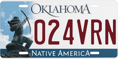 OK license plate 024VRN