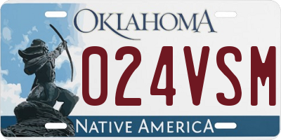 OK license plate 024VSM