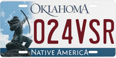OK license plate 024VSR