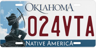 OK license plate 024VTA