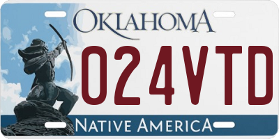 OK license plate 024VTD