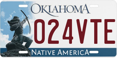 OK license plate 024VTE