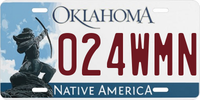 OK license plate 024WMN