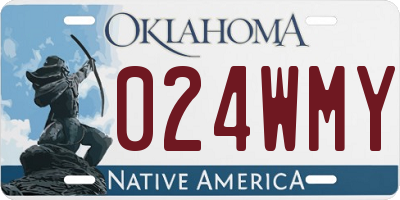 OK license plate 024WMY