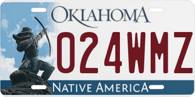 OK license plate 024WMZ