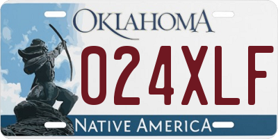 OK license plate 024XLF