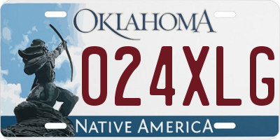 OK license plate 024XLG