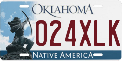 OK license plate 024XLK