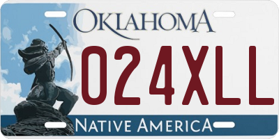 OK license plate 024XLL