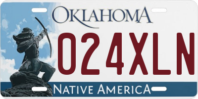 OK license plate 024XLN