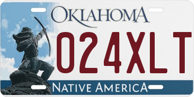 OK license plate 024XLT