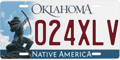 OK license plate 024XLV