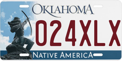 OK license plate 024XLX
