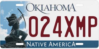 OK license plate 024XMP