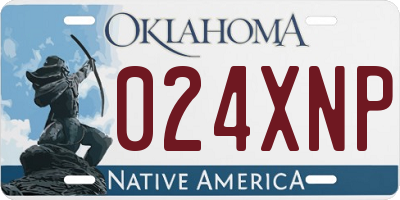 OK license plate 024XNP