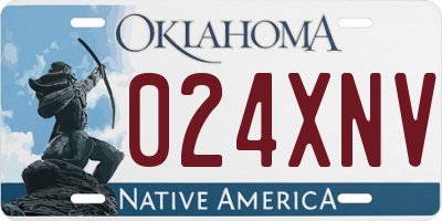 OK license plate 024XNV