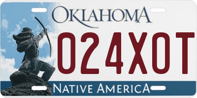 OK license plate 024XOT