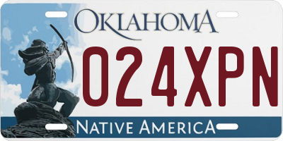 OK license plate 024XPN