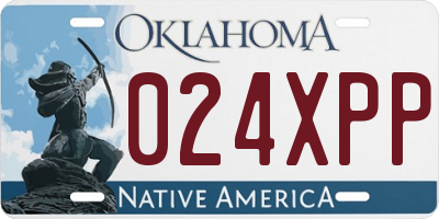 OK license plate 024XPP
