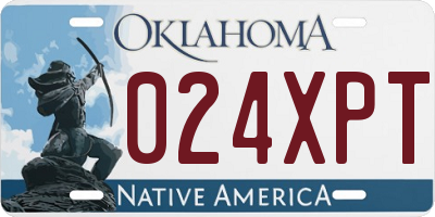 OK license plate 024XPT