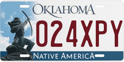 OK license plate 024XPY