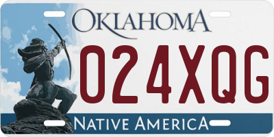 OK license plate 024XQG