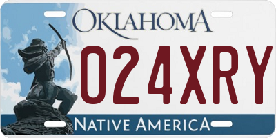 OK license plate 024XRY