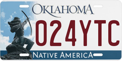 OK license plate 024YTC