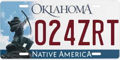 OK license plate 024ZRT