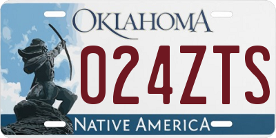 OK license plate 024ZTS