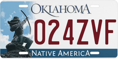 OK license plate 024ZVF