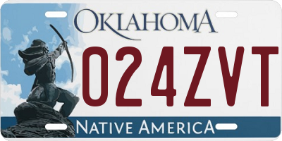OK license plate 024ZVT