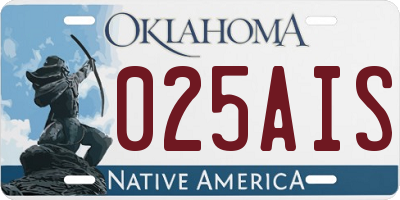 OK license plate 025AIS