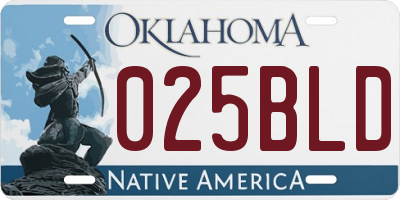 OK license plate 025BLD